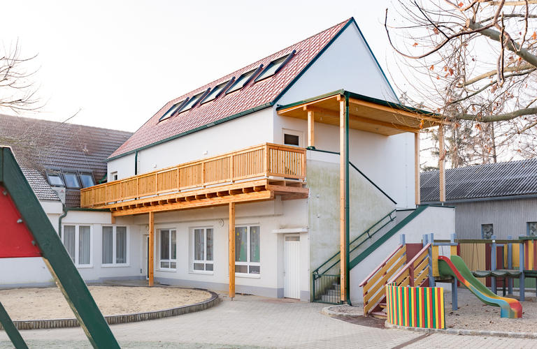 Kindergarten Wulkaprodersdorf Frontansicht