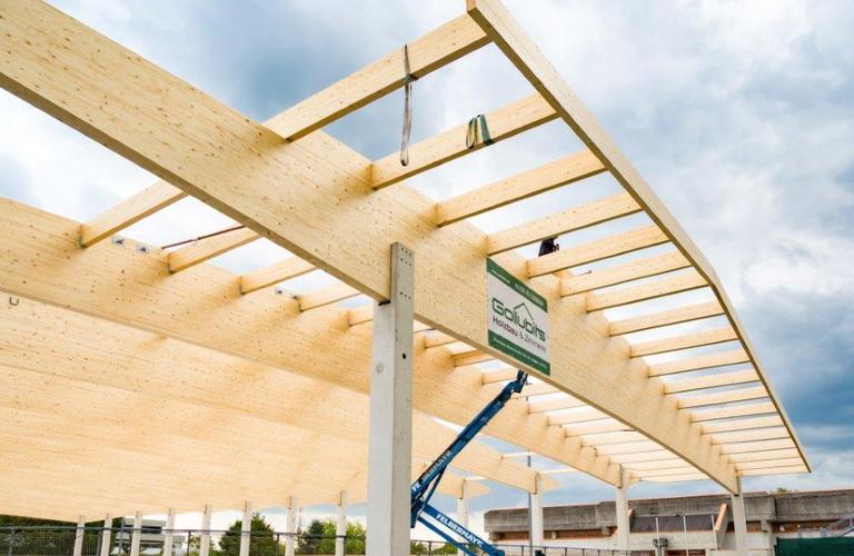 Errichtung Dach Eislaufhalle Eisenstadt Allsportzentrum